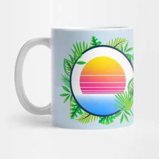 sunset in plant frame Mug